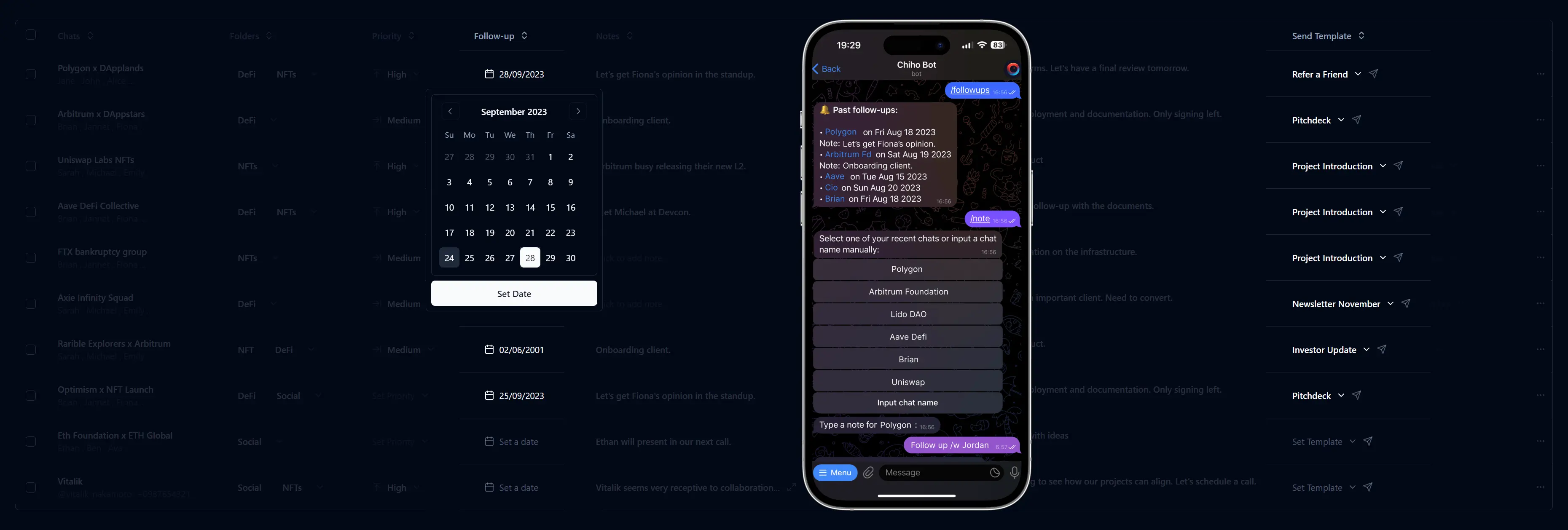 Chiho AI Chat Interface